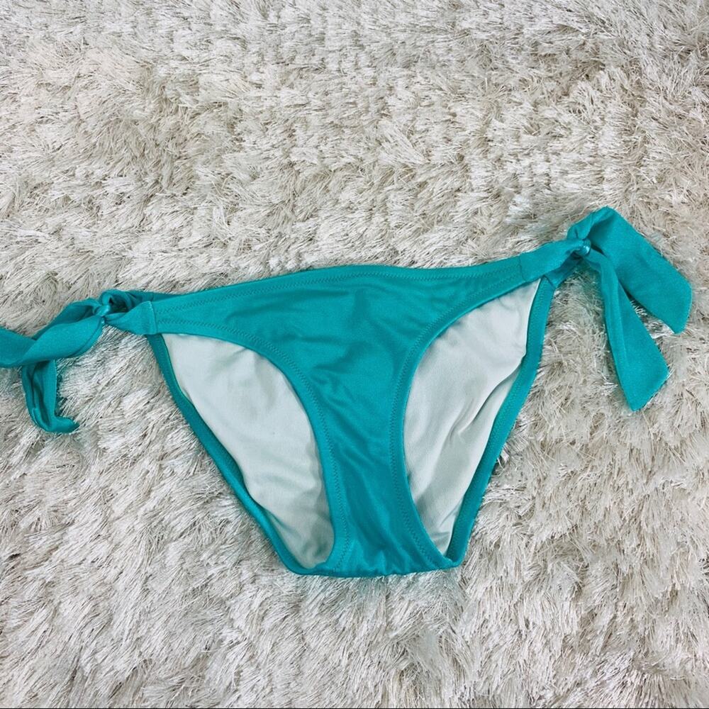 Victoria's Secret Green Bikini Sz XS Knot Sides Low Rise Y2k